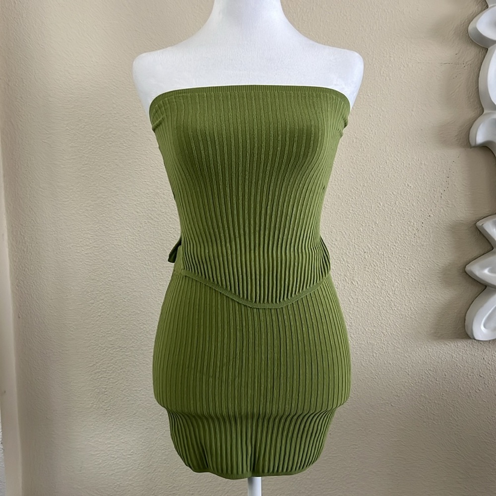 white fox bodycon SET